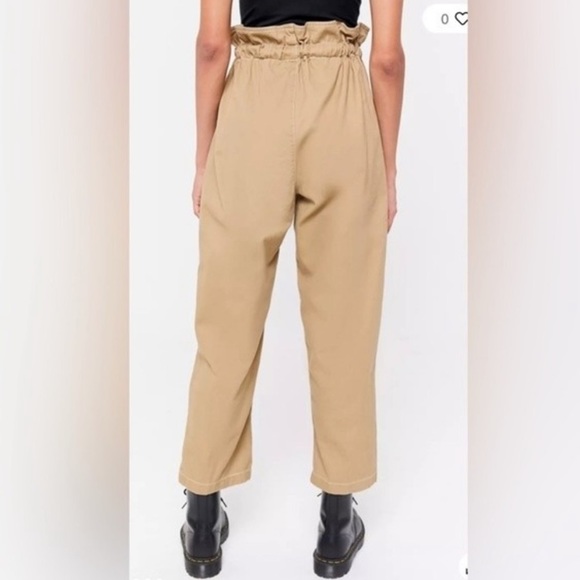 Urban Outfitters Terra High Rise Paper-Bag Waist Tapered Leg Pants - Picture 3 of 13